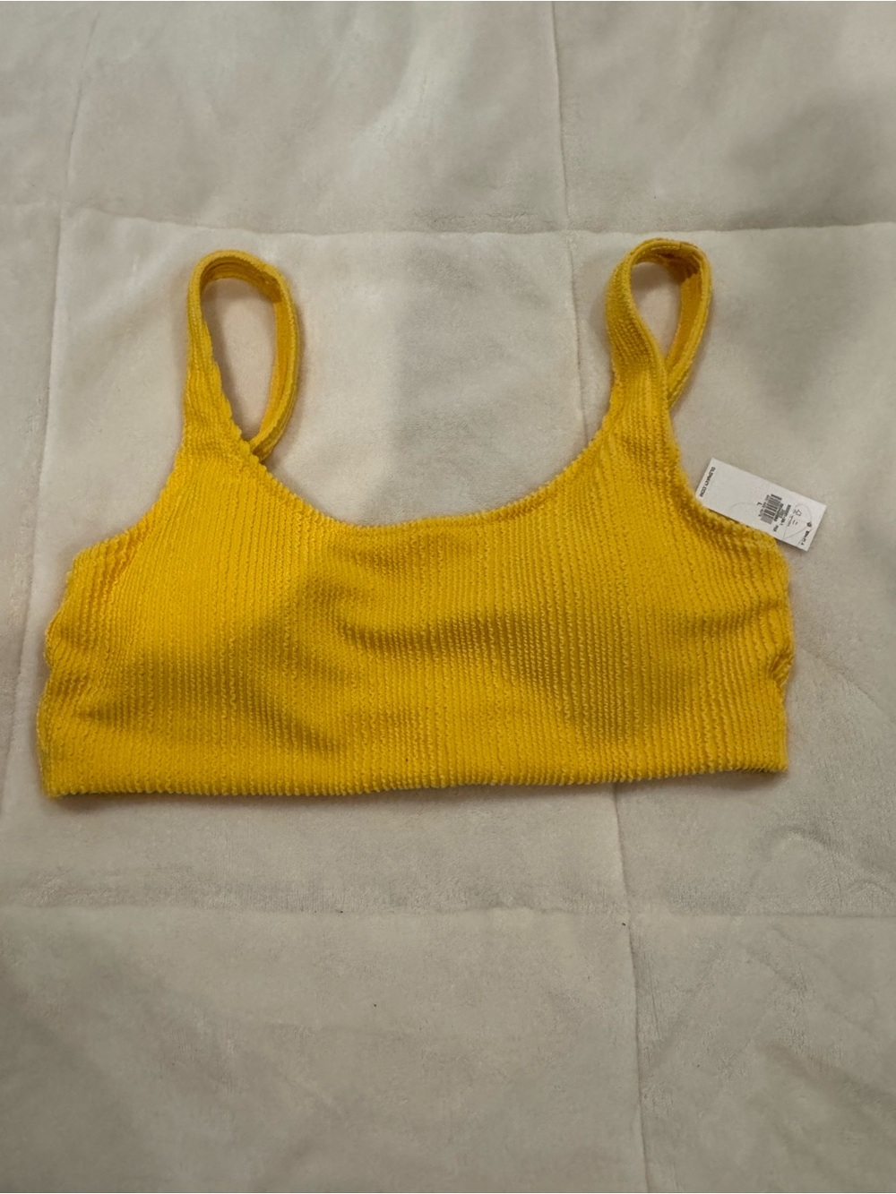 Old Navy Bright Yellow Ribbed High-Waist Bikini Set - Picture 3 of 7